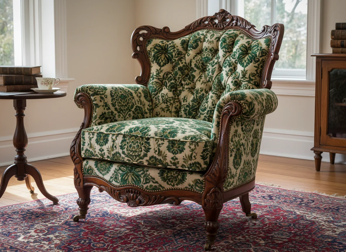 Restored Victorian armchair