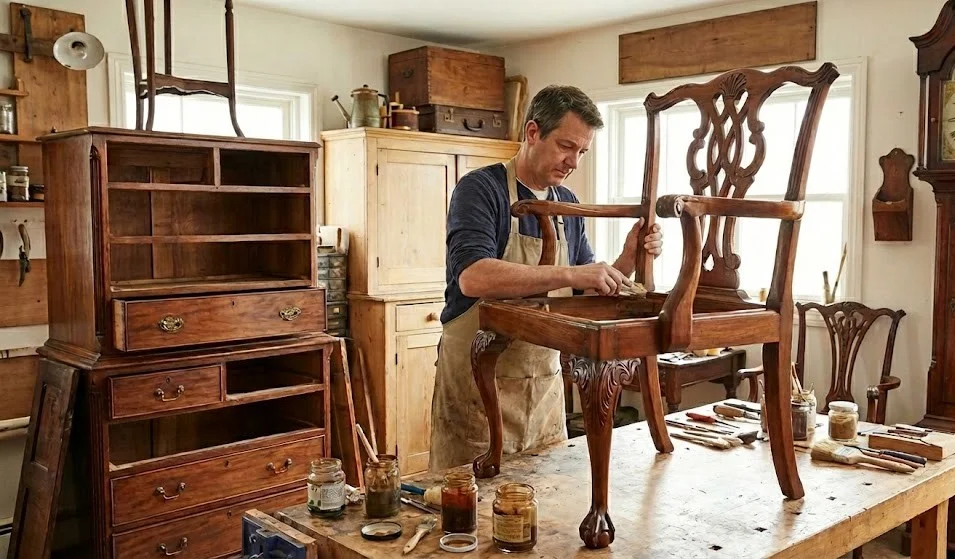 Antique furniture restoration service
